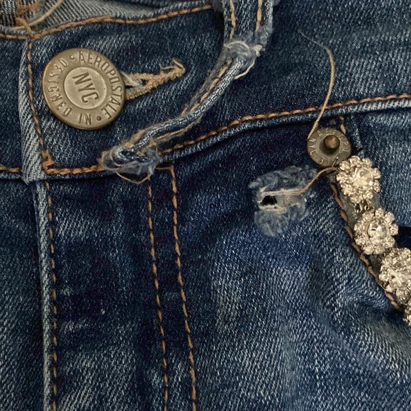 🔥 This week’s sale!
Aeropostale Skinny Designer Art Jeans Handpainted - Picture 3 of 13